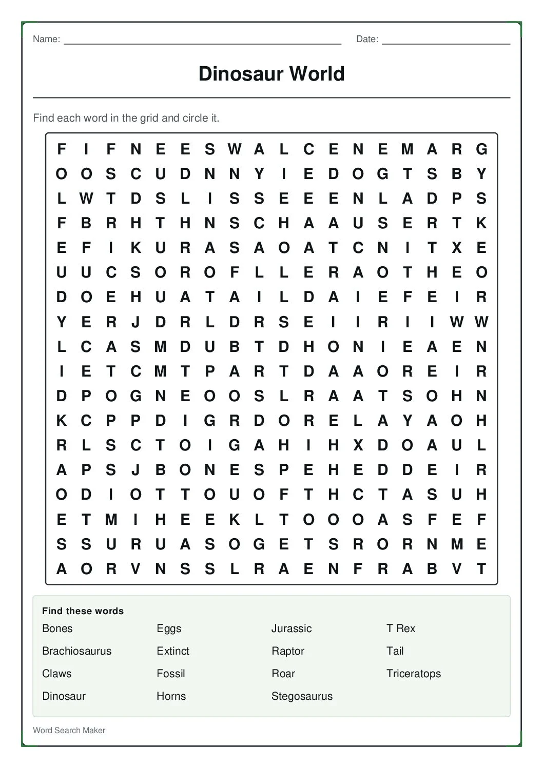 dinosaur-world – first page