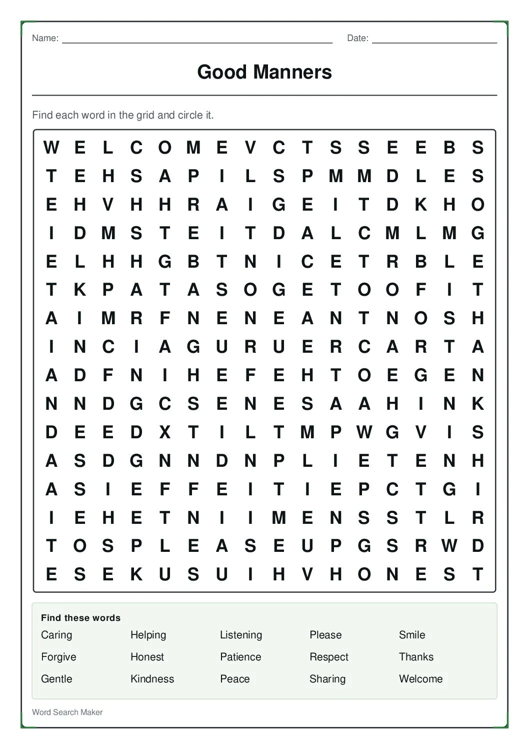 good-manners – first page