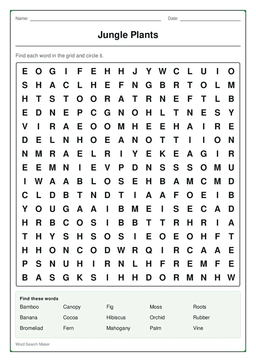 jungle-plants – first page