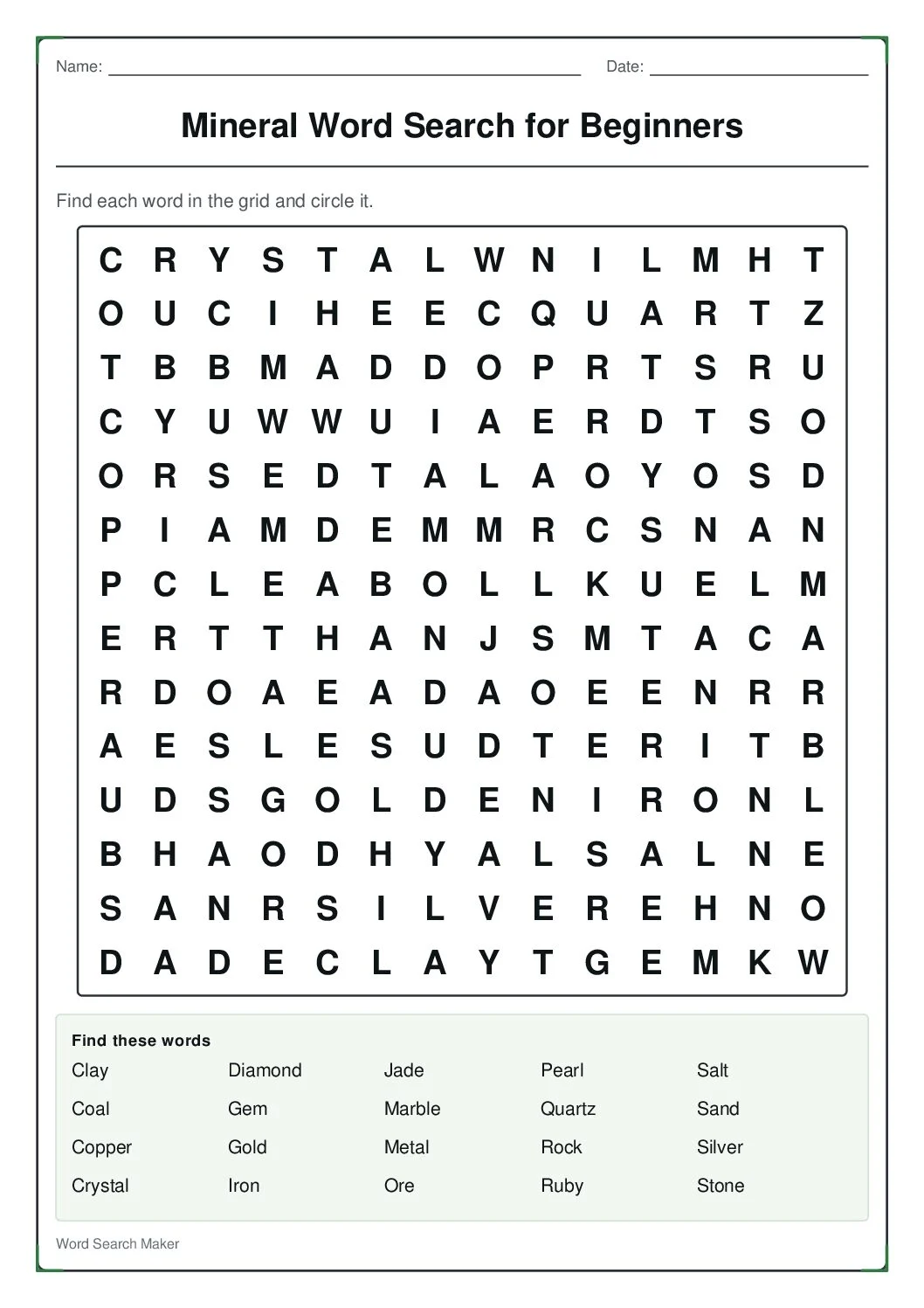 mineral-word-search-for-beginners – first page