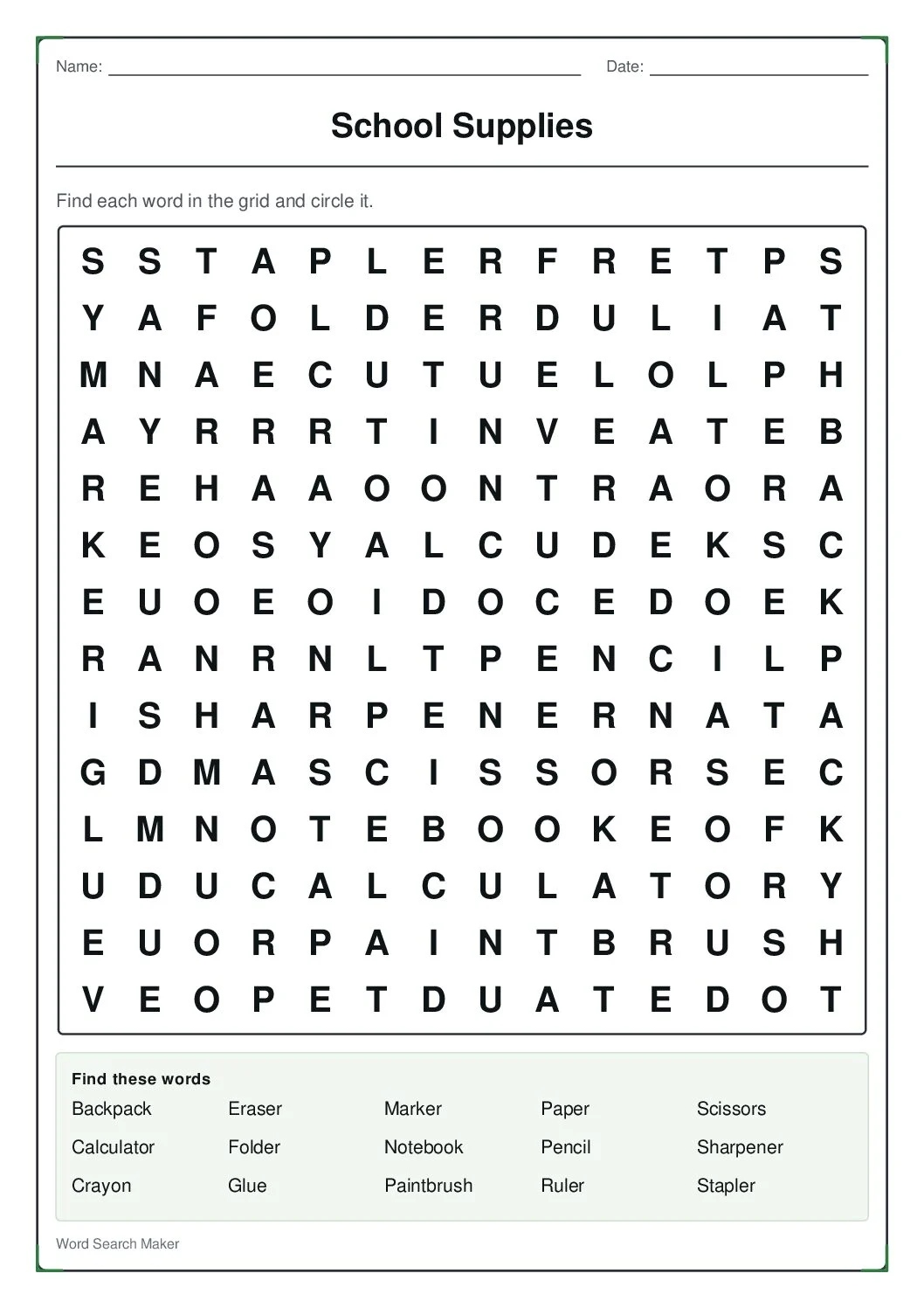 school-supplies – first page